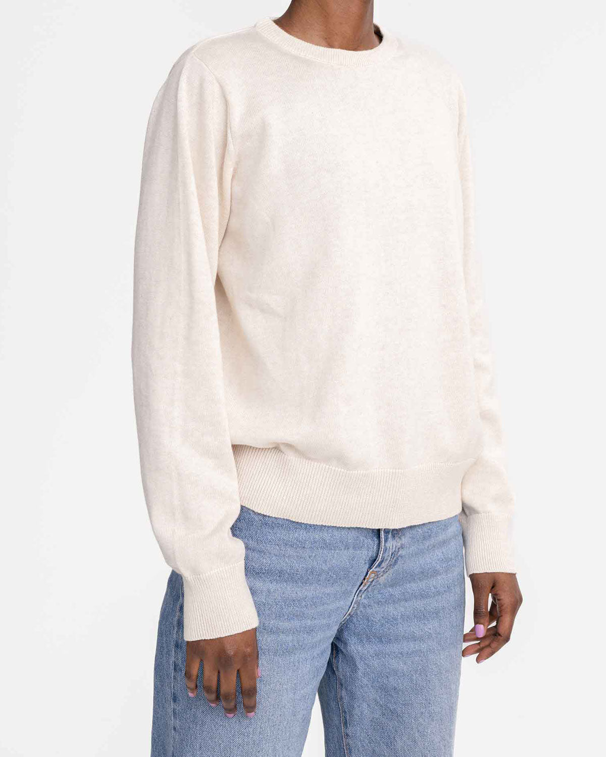 Mela Damen Leichter Feinstrick Pullover Bio Baumwolle