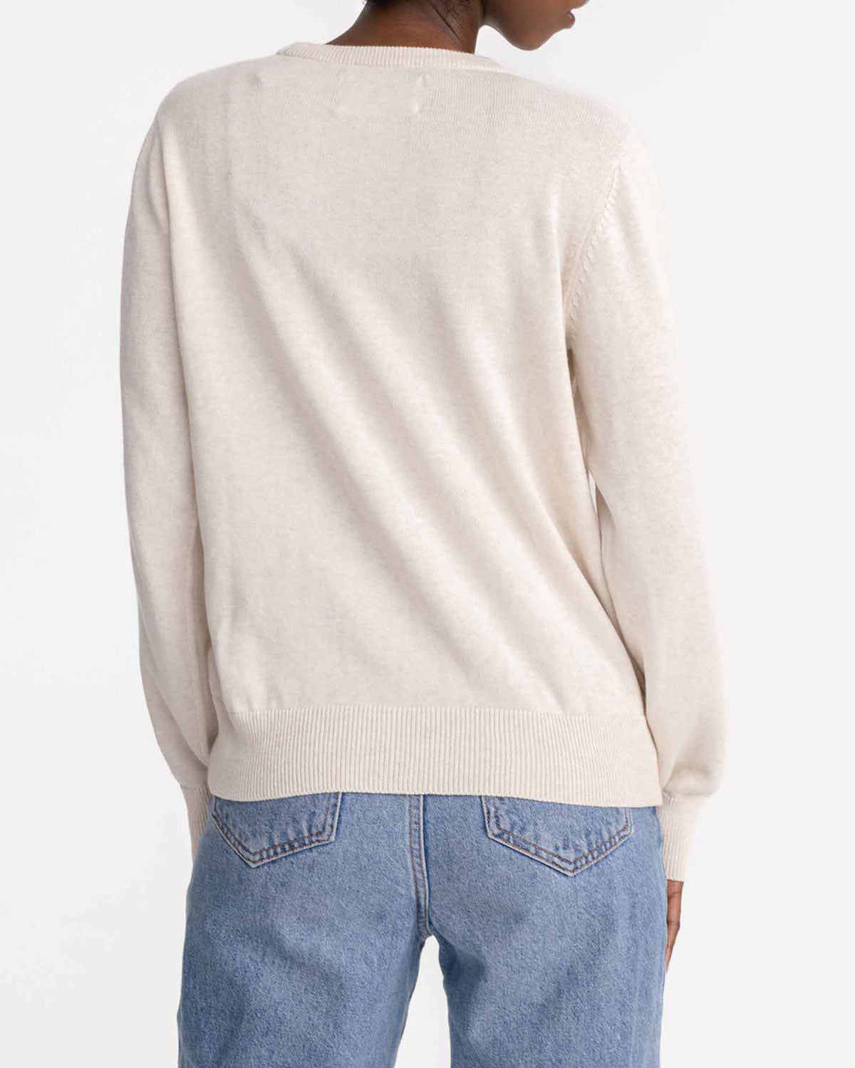 Mela Damen Leichter Feinstrick Pullover Bio Baumwolle