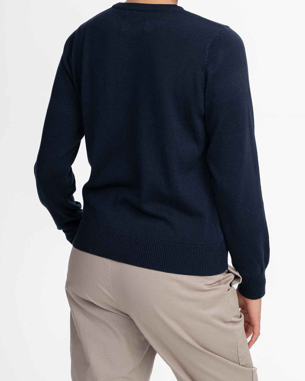 Mela Damen Leichter Feinstrick Pullover Bio Baumwolle