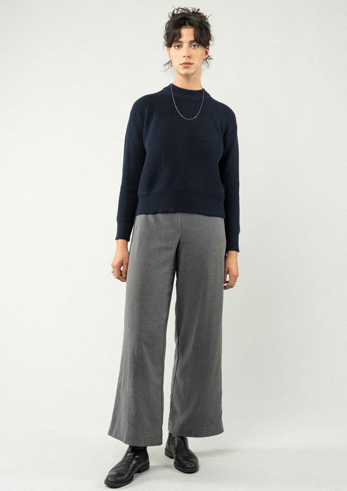Mela Damen Bio Baumwolle Rippstrick Pullover
