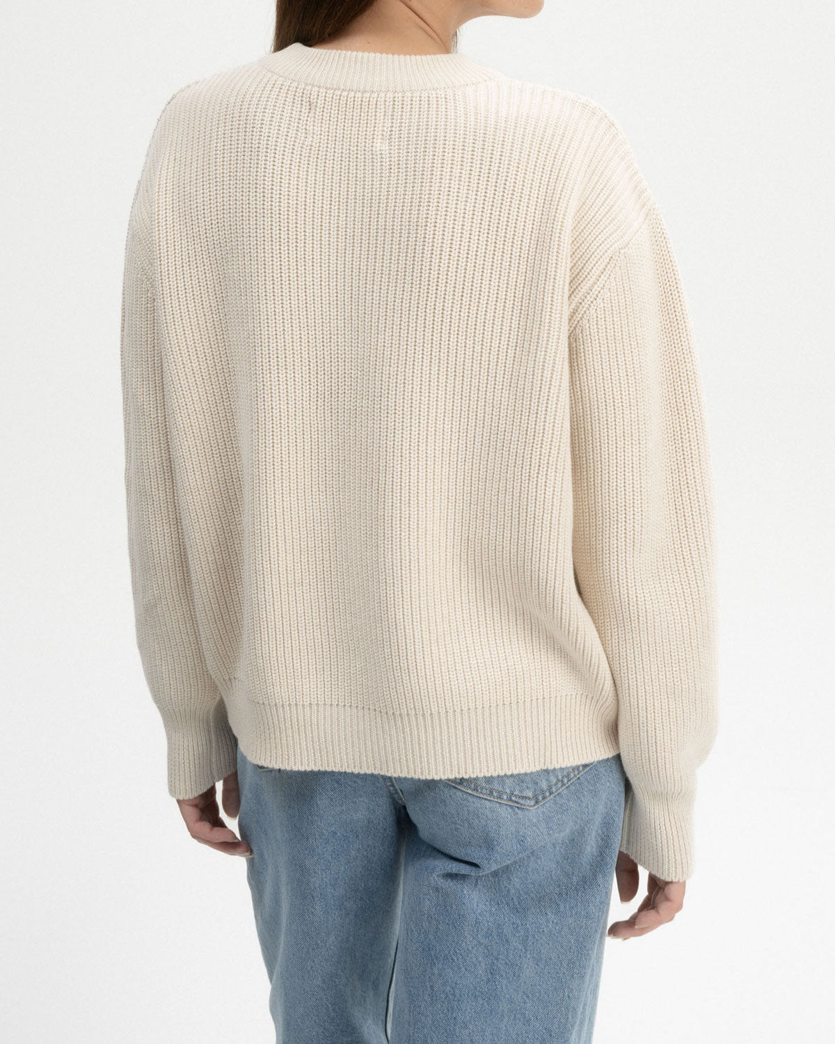Mela Damen Rippstrick Pullover Bio Baumwolle