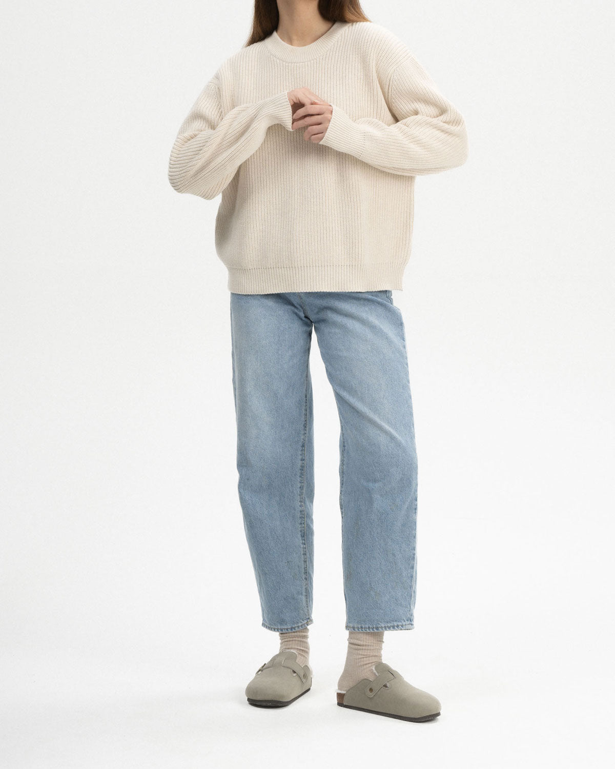 Mela Damen Rippstrick Pullover Bio Baumwolle