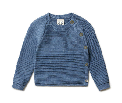Puri Organic Baby Kimono Volumenkrausstrick Bio Baumwolle Leinen