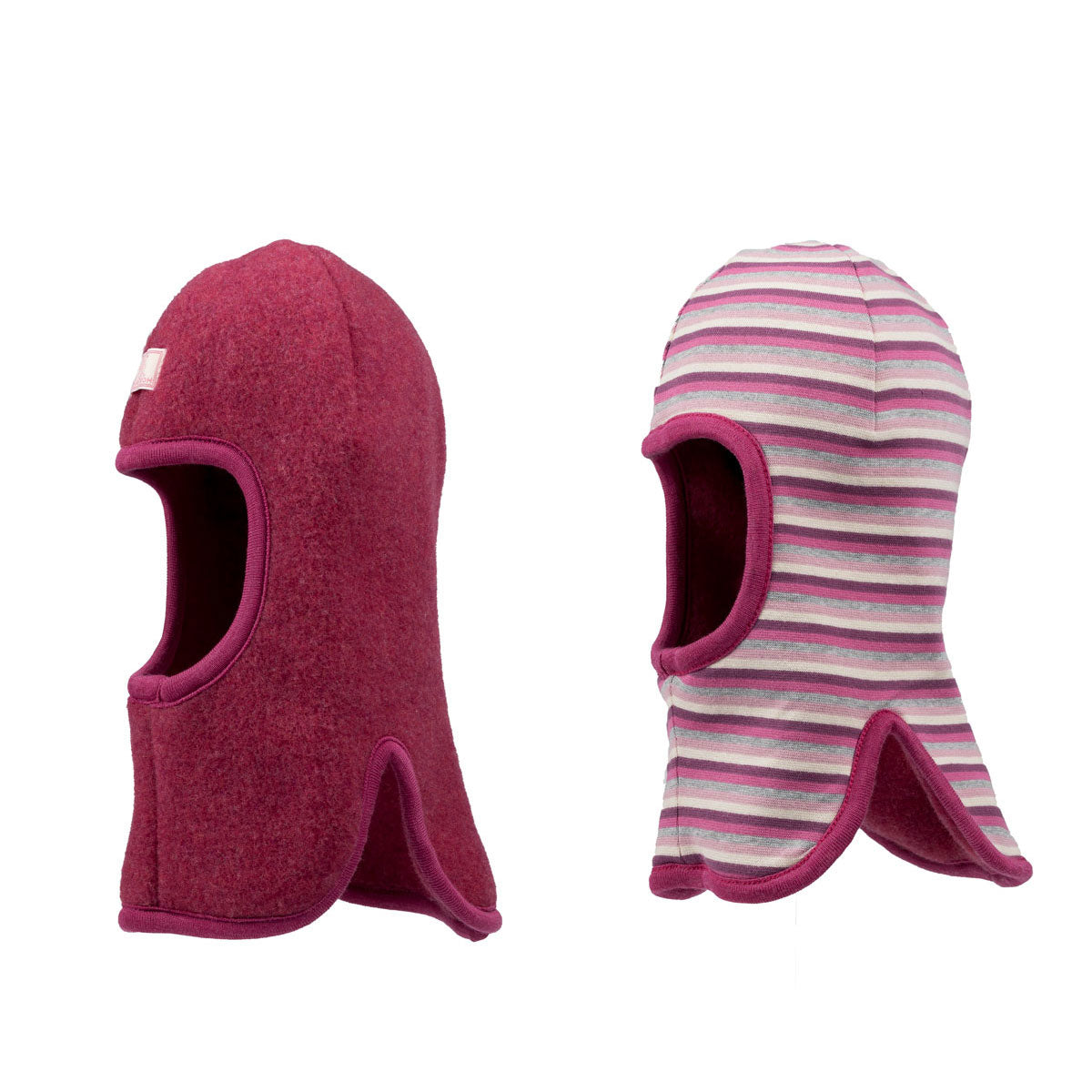 Pickapooh Sturmhaube Wende-Schlupfmütze kbT Wolle Bio Baumwolle