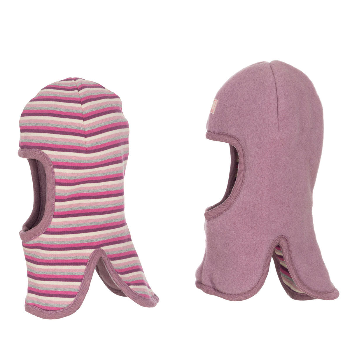 Pickapooh Sturmhaube Wende-Schlupfmütze kbT Wolle Bio Baumwolle