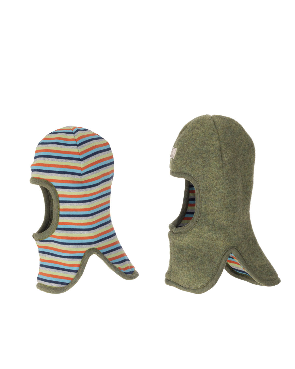 Pickapooh Sturmhaube Wende-Schlupfmütze kbT Wolle Bio Baumwolle