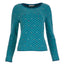 Dunque Damen Jacquard Pullover kurz Bio Baumwolle Wolle