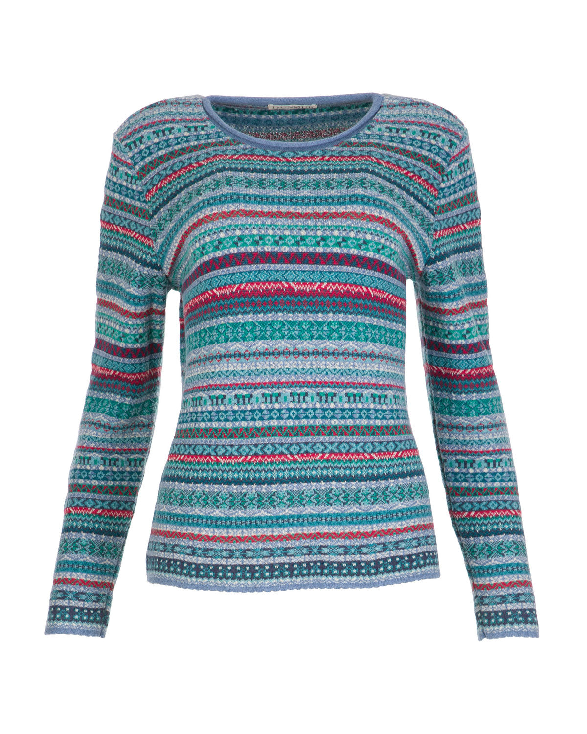 Dunque Jacquard Pullover Schurwolle  Bio Baumwolle