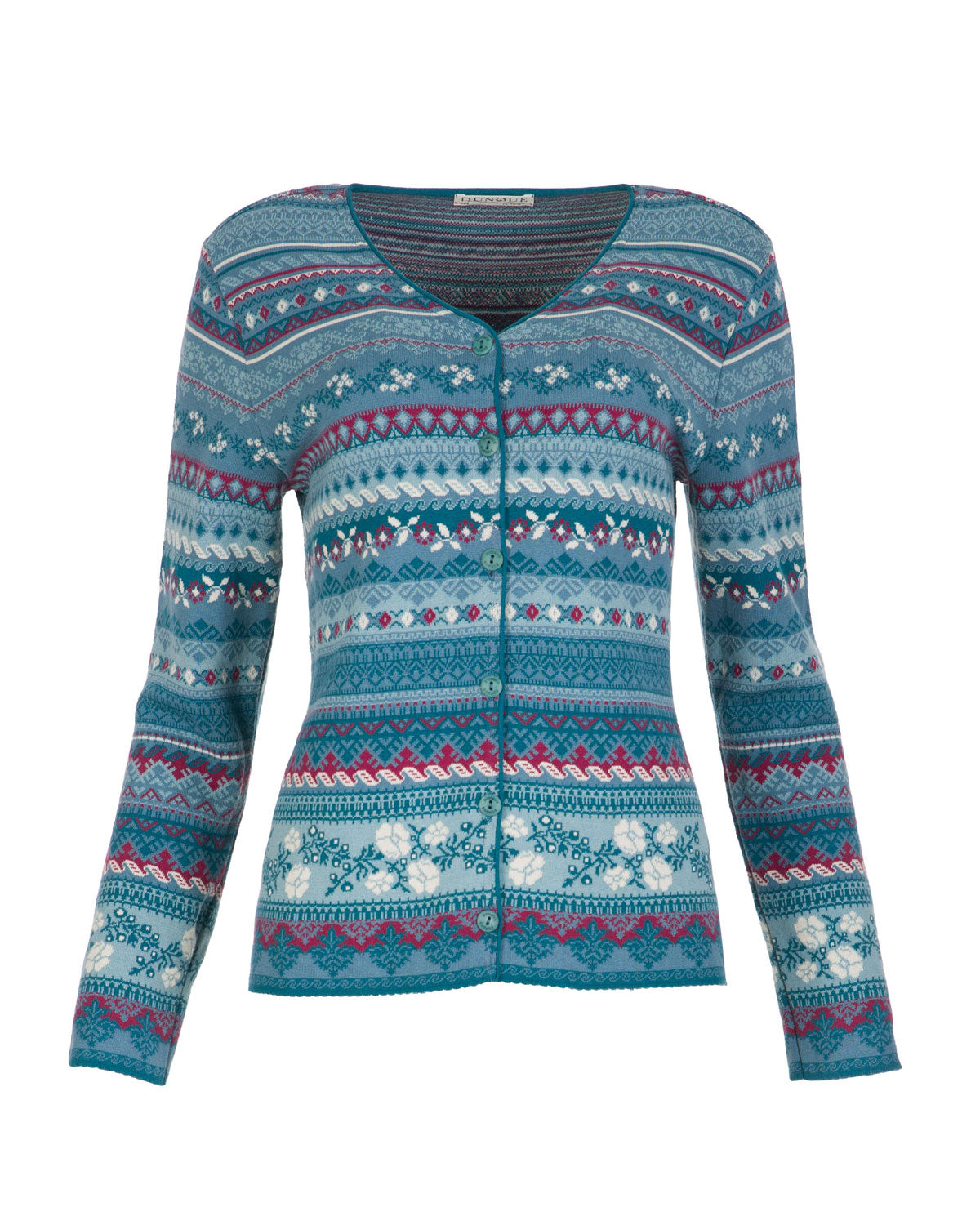 Dunque Damen Jacquard-Jacke Bio Baumwolle