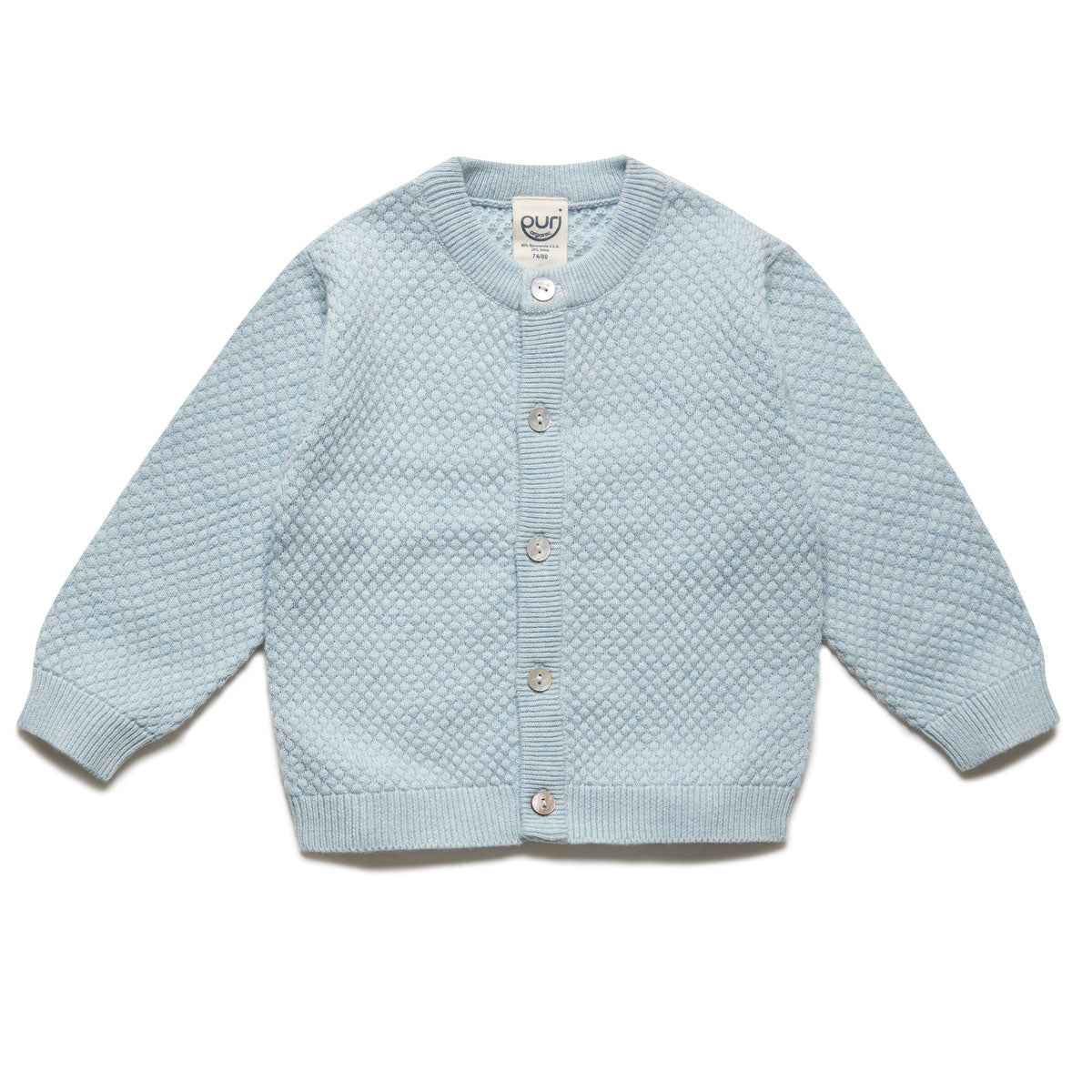 Puri Organic Baby Cardigan Popcorn Bio Baumwolle Seide
