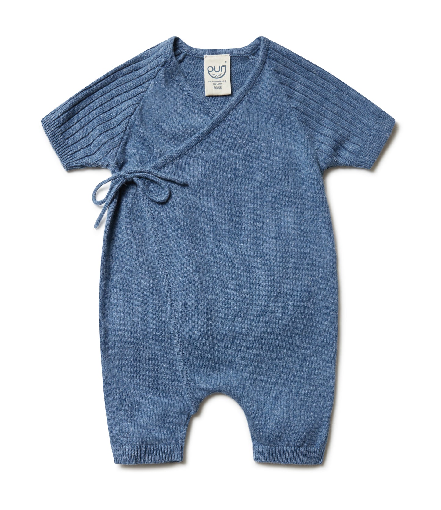 Puri Organic Baby Overall Kurz Bio Baumwolle Leinen