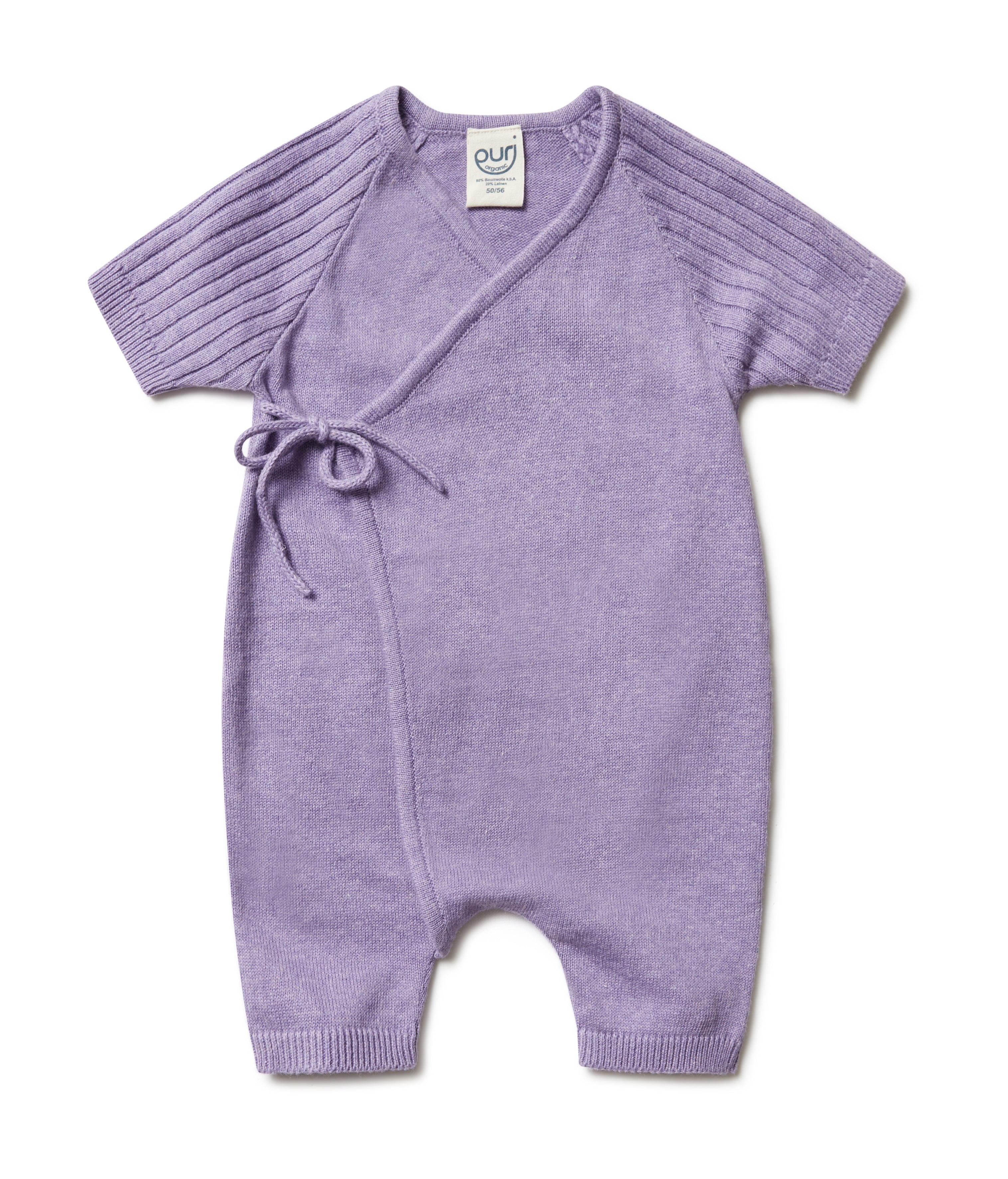 Puri Organic Baby Overall Kurz Bio Baumwolle Leinen