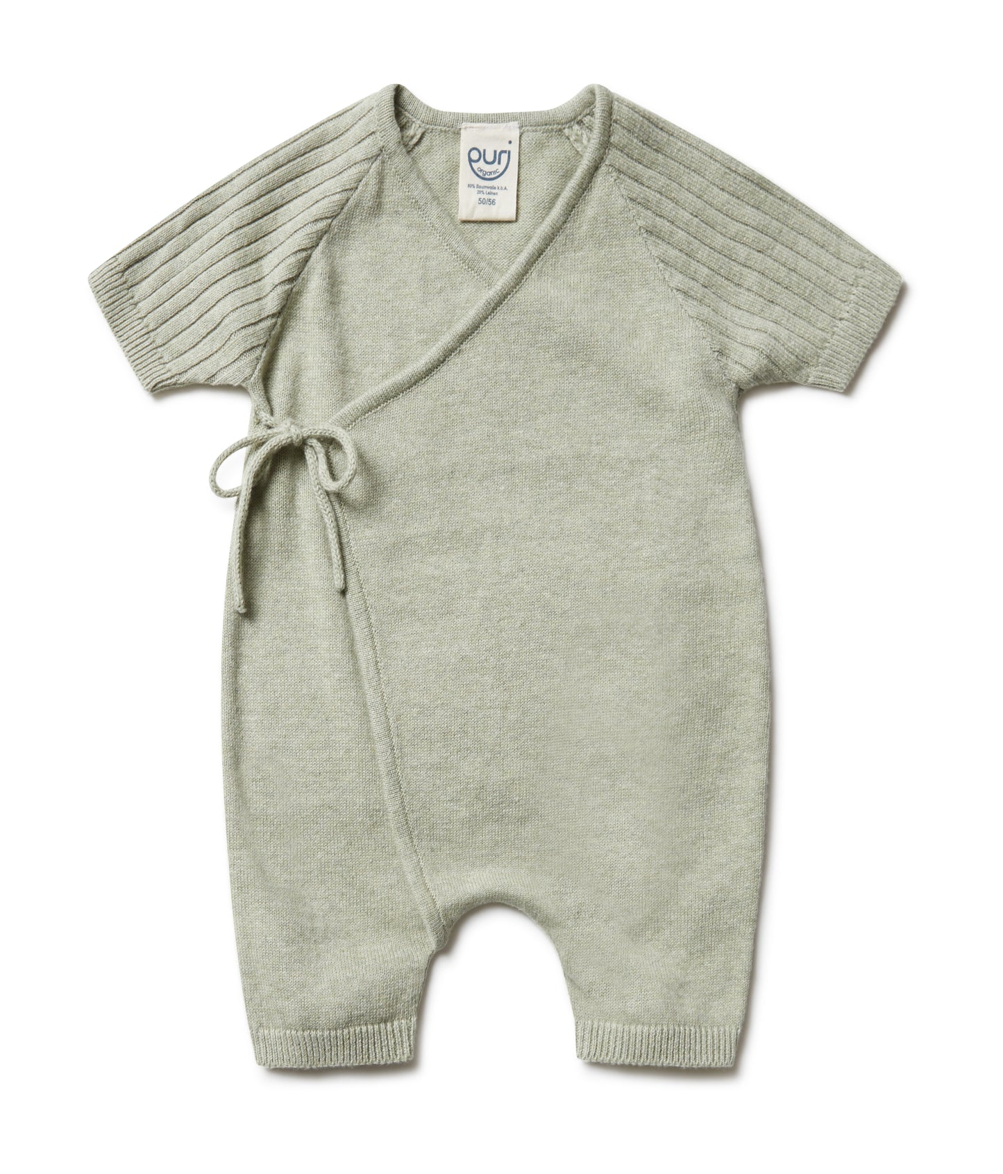 Puri Organic Baby Overall Kurz Bio Baumwolle Leinen