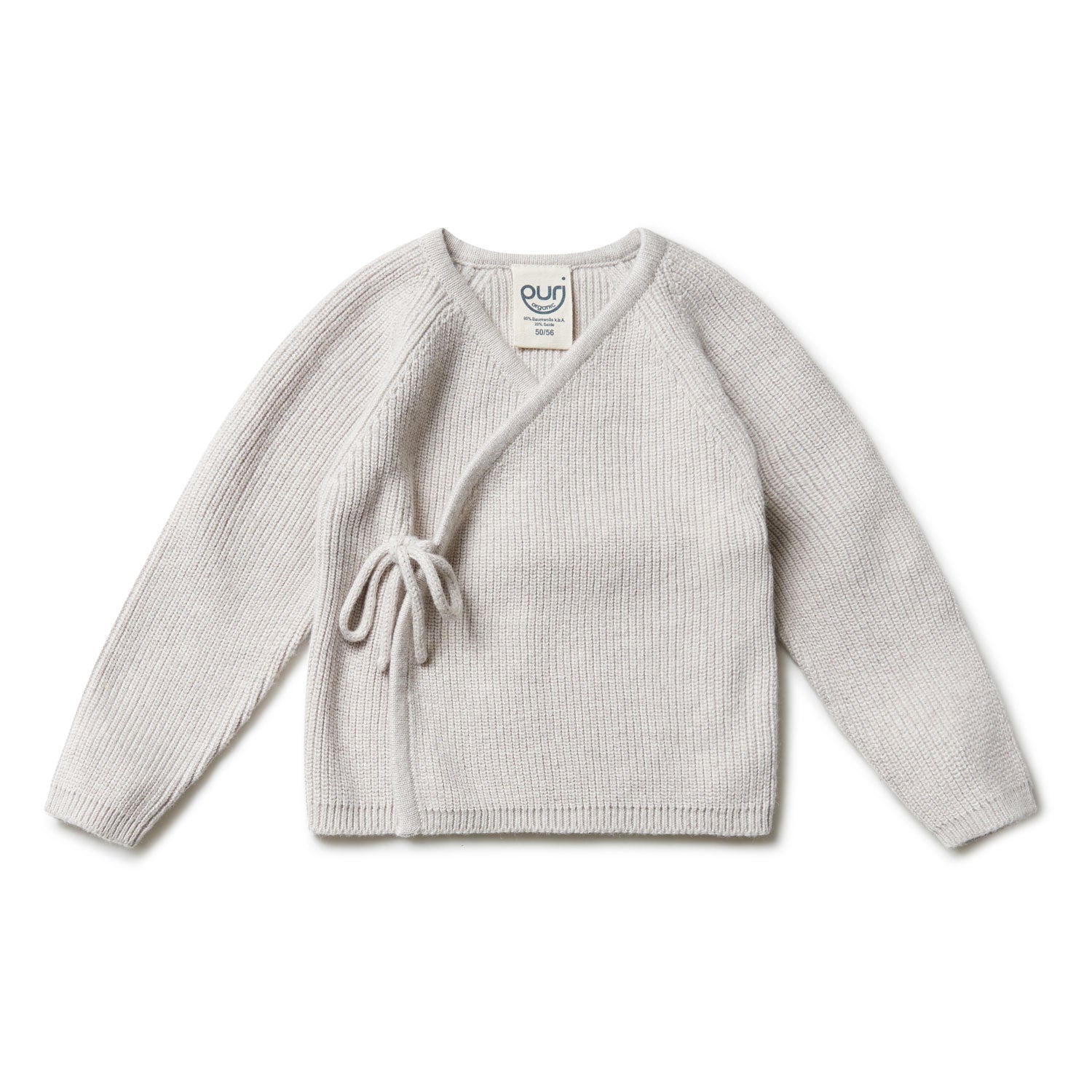 Puri Organic Baby Kimono Jacke Perlfangstrick Bio Baumwolle Seide