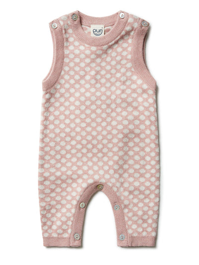 Puri Organic Baby Strick Strampler Tupfen Bio Baumwolle Seide