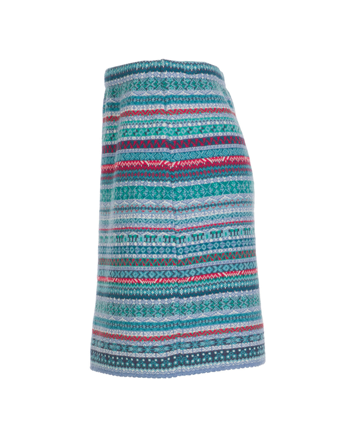 Dunque Damen Jacquard-Rock Wolle Bio Baumwolle