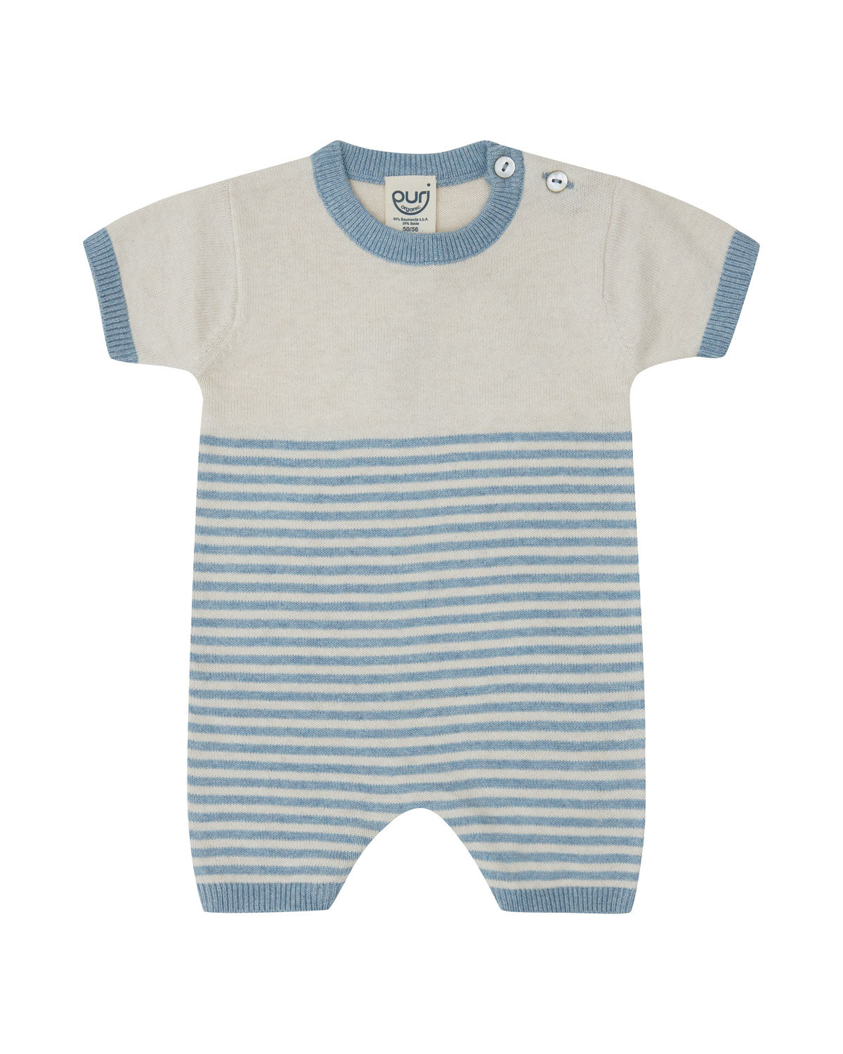 Puri Baby Kurz-Overall Bio Baumwolle Seide
