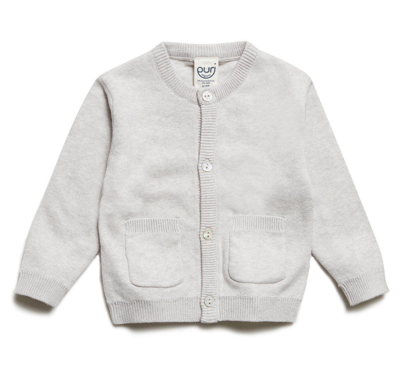 Puri Organic Baby Doppelstrick Cardigan Bio Baumwolle Seide