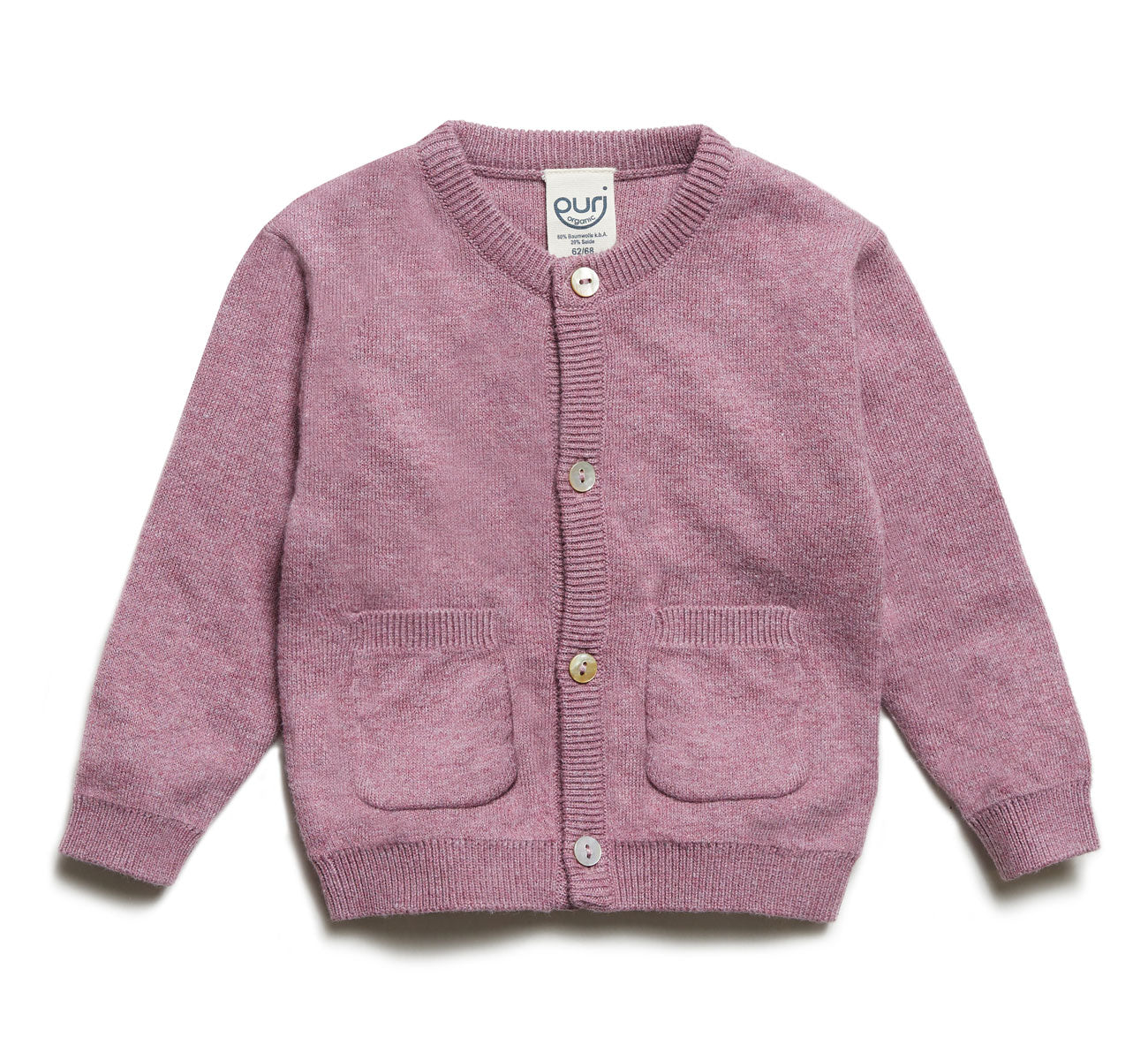 Puri Organic Baby Doppelstrick Cardigan Bio Baumwolle Seide