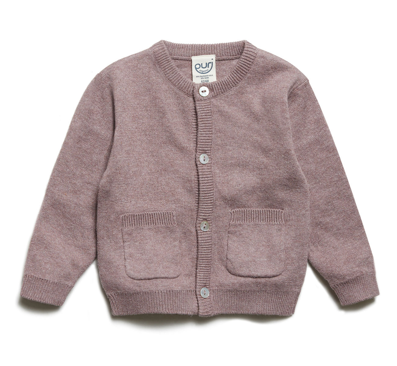 Puri Organic Baby Doppelstrick Cardigan Bio Baumwolle Seide