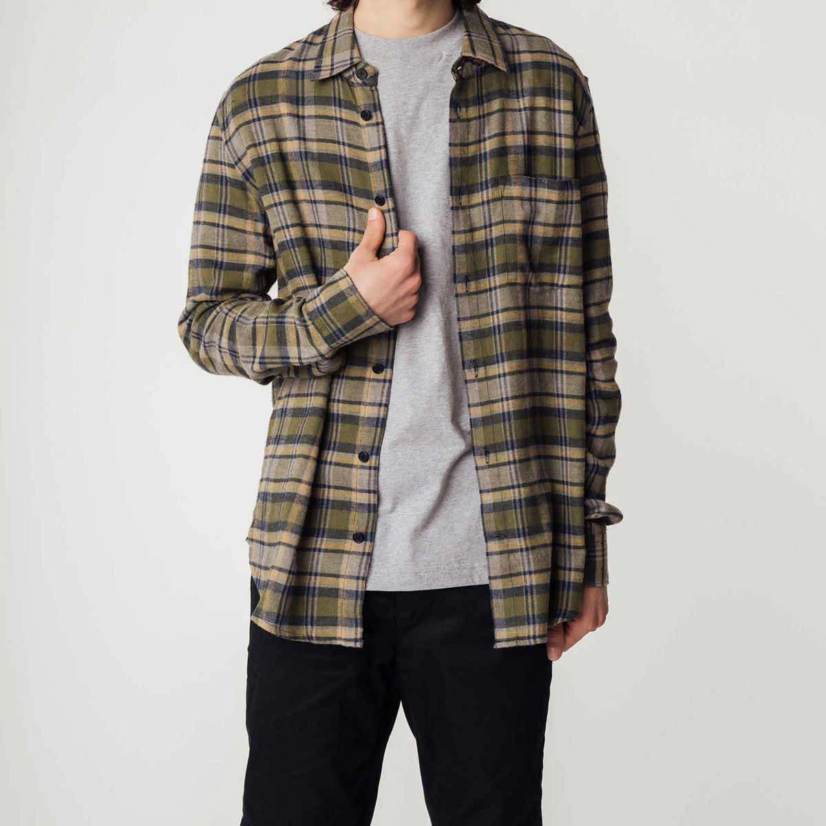 Mela Herren Bio Baumwolle Flanell Shirt Vegan