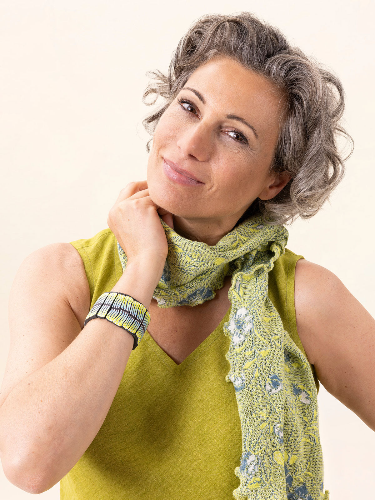 Dunque Jacquard-Schal Ajour Bio Baumwolle