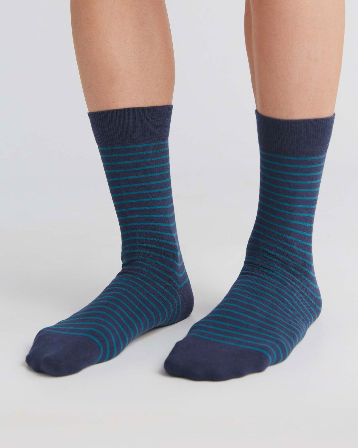 Albero Natur Streifen Socken Bio Baumwolle Elasthan