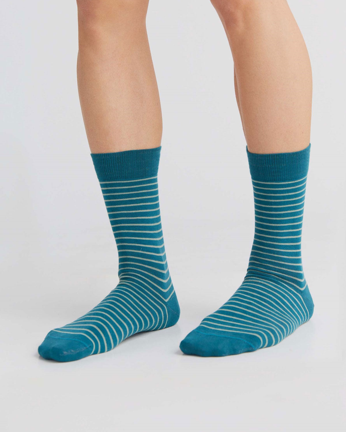 Albero Natur Streifen Socken Bio Baumwolle Elasthan