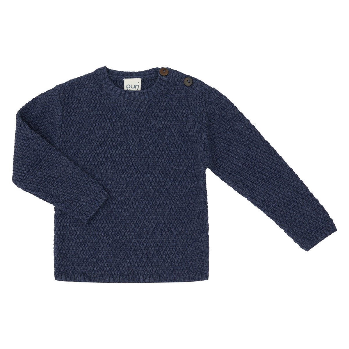 Puri Organic Kinder Pullover Struktur Bio Baumwolle Wolle
