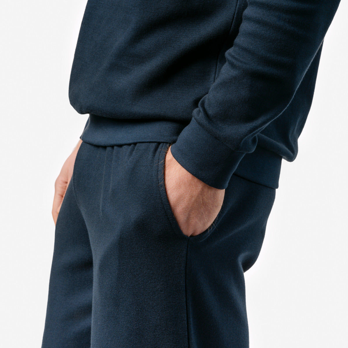 Herren Schlafanzug Bio Baumwolle mit Hosen Taschen