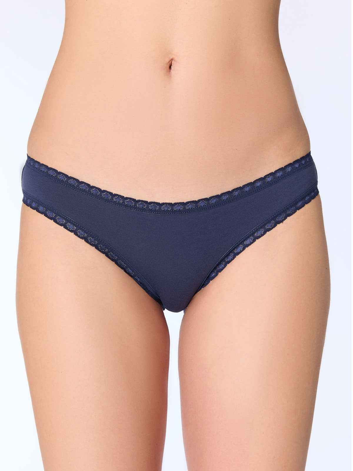Albero Natur Damen Slip mit Spitze Bio Baumwolle Elasthan