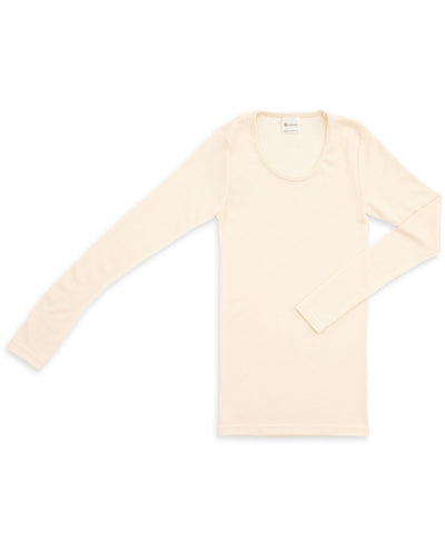 Engel Natur Damen-Shirt Langarm Merinowolle
