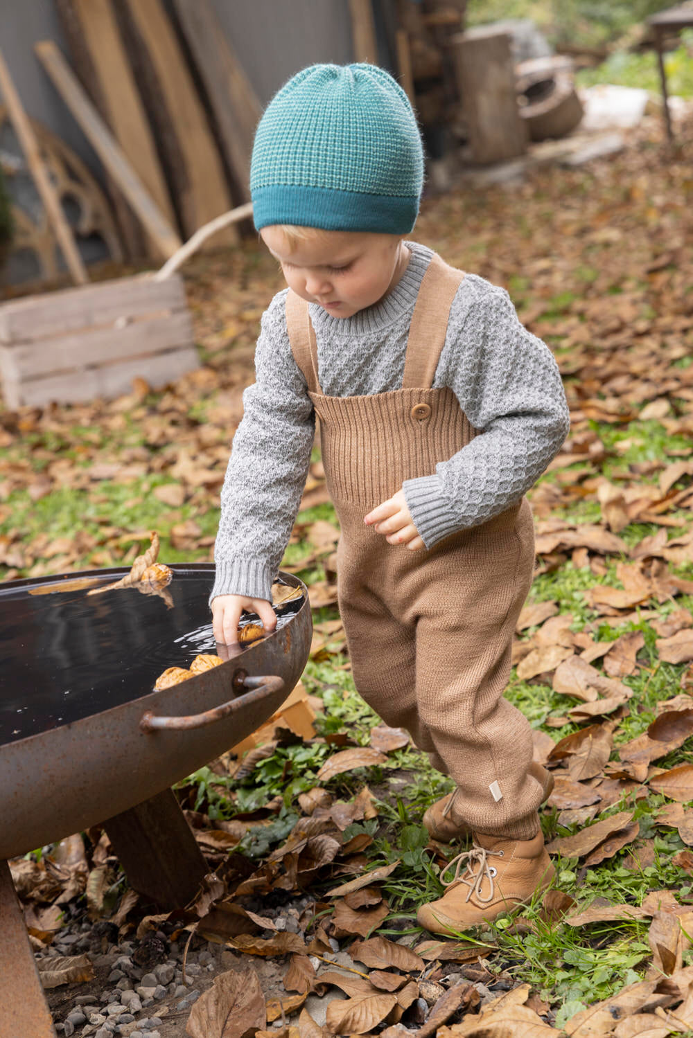Disana Kinder Aran Pullover kbT-Merinowolle