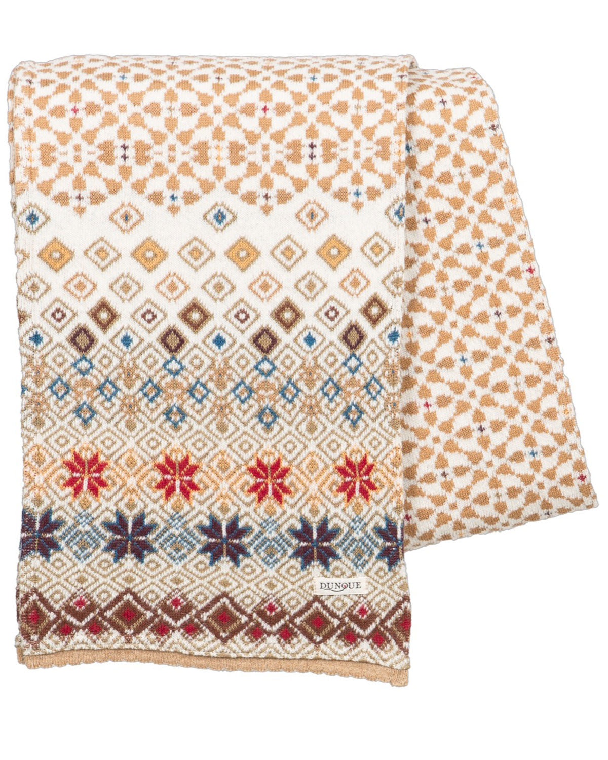 Jacquard-Schal Schurwolle Baumwolle (Bio)