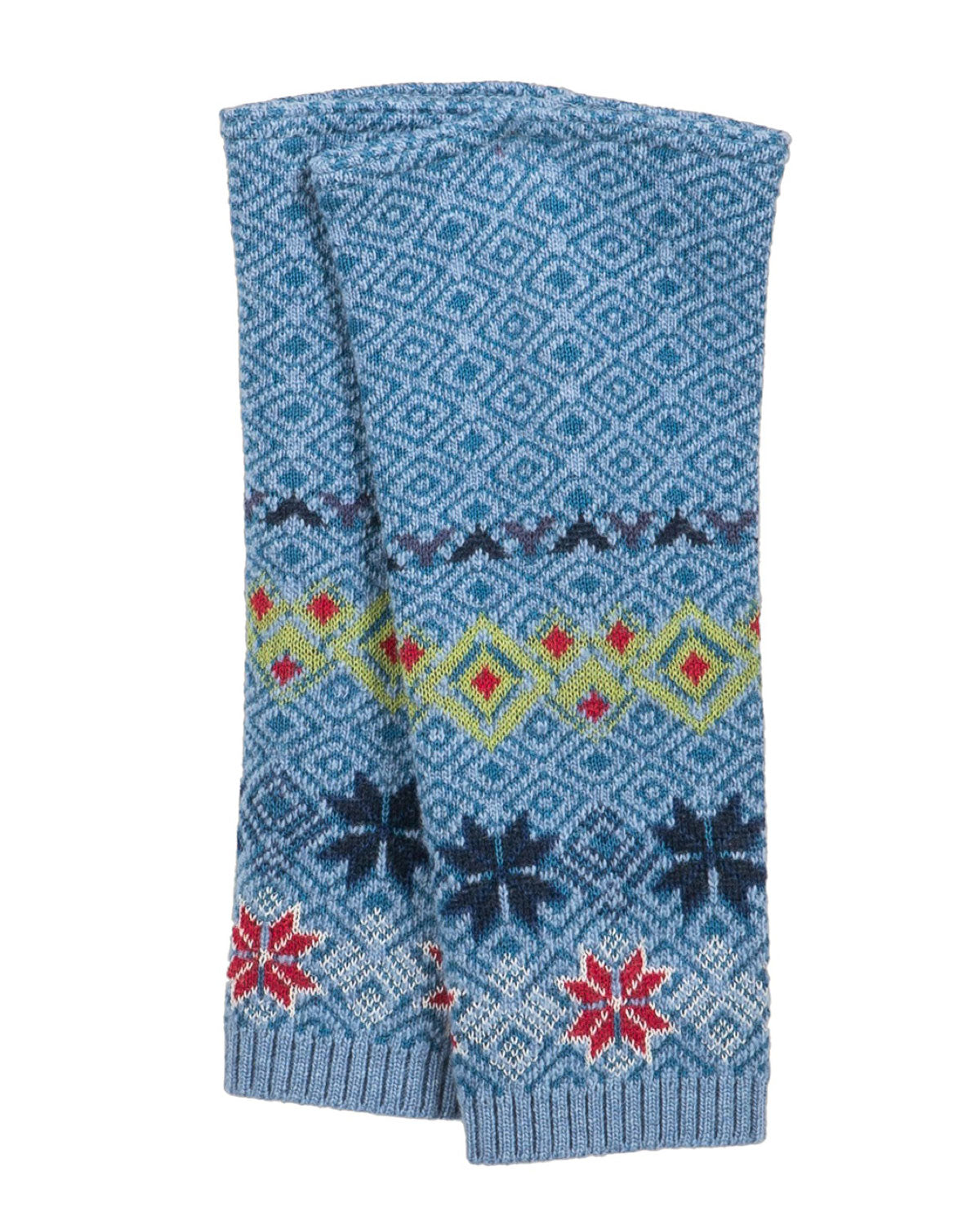 Dunque Damen Jacquard-Handstulpe Schurwolle Baumwolle (Bio)