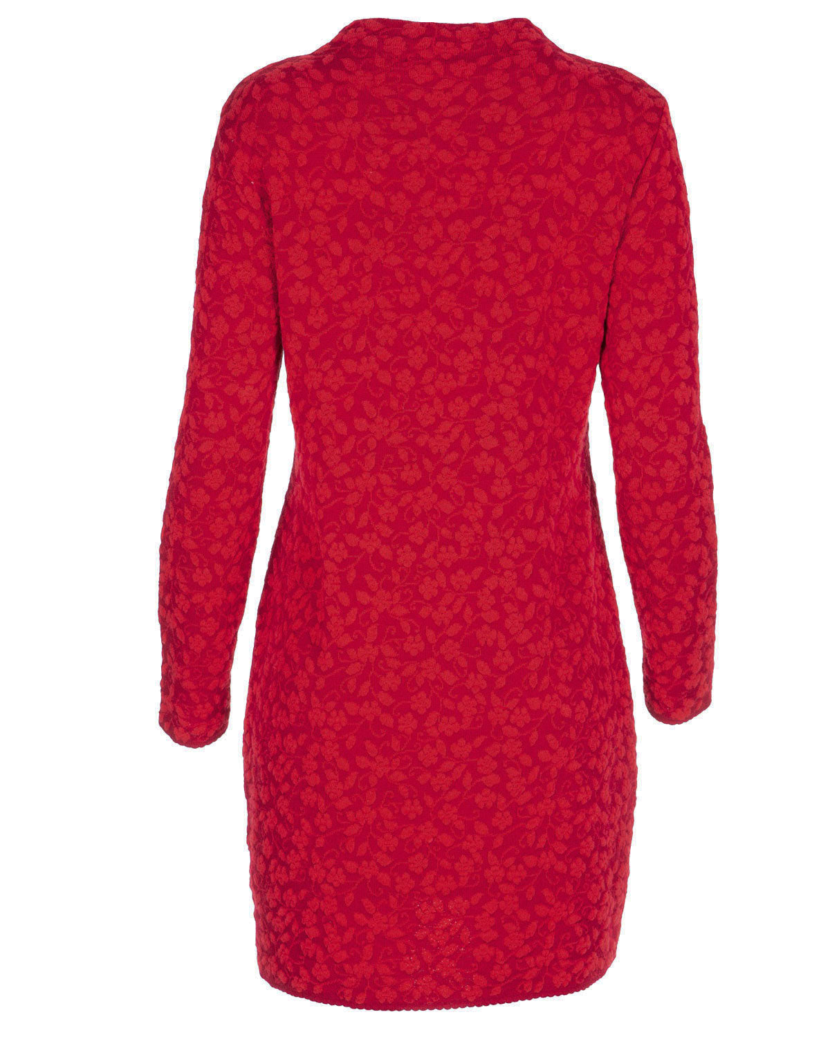 Damen-Cloqué-Jacquard-Kleid Kelchkragen Schurwolle (kbT-Merino) Baumwolle (Bio)