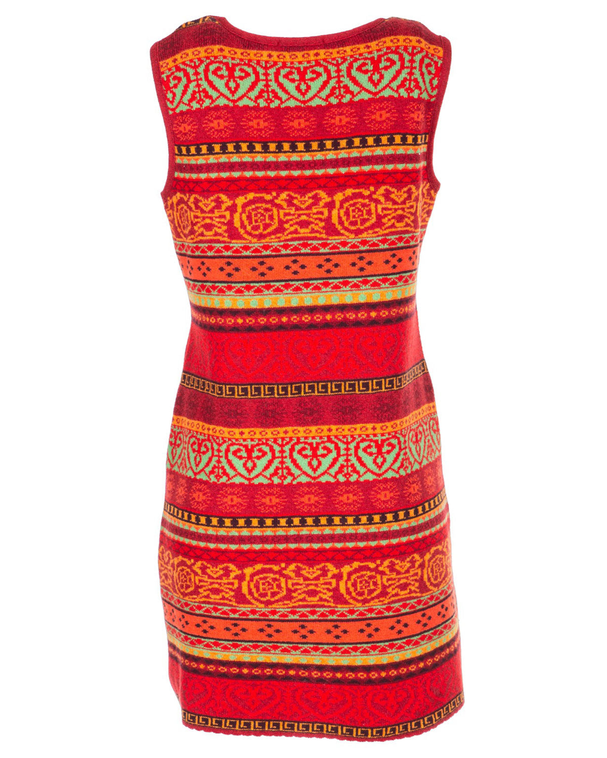Dunque Damen Jacquard Tunika Kleid reine Schurwolle