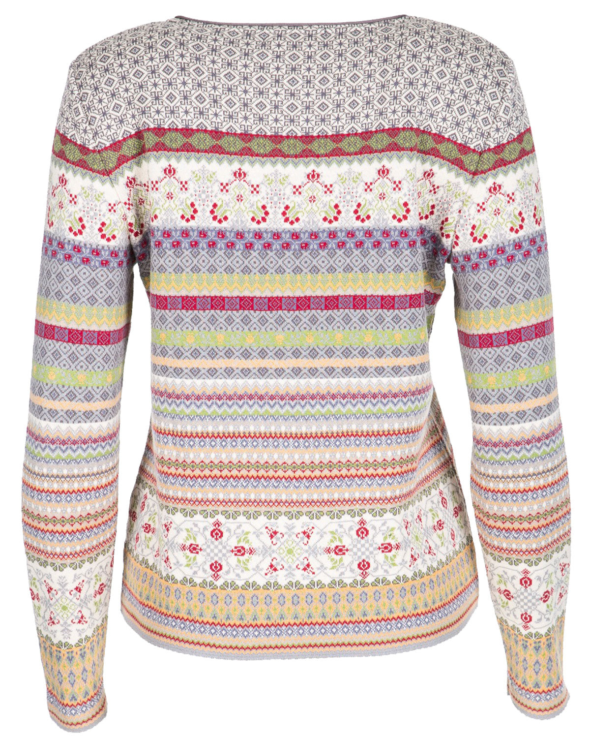 Dunque Damen Jacquard Strickjacke Bio Baumwolle