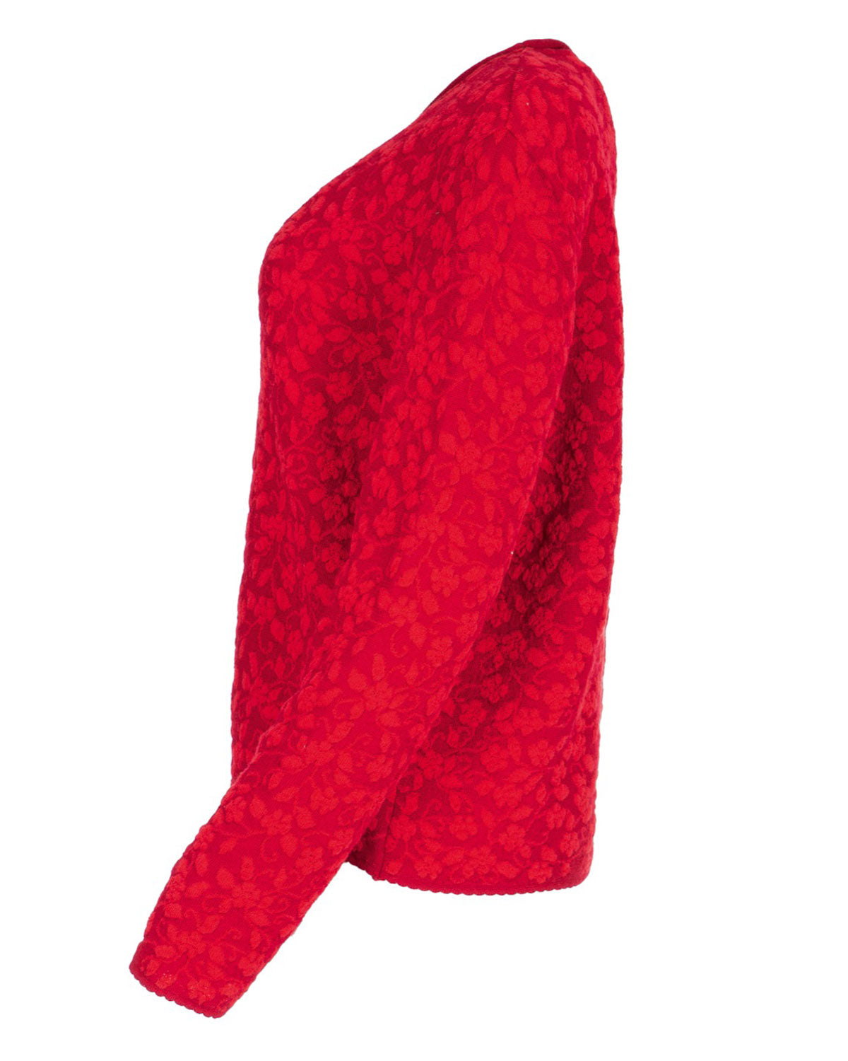 Jacquard-Pullover Cloqué Schurwolle (kbT-Merino) Baumwolle (Bio)