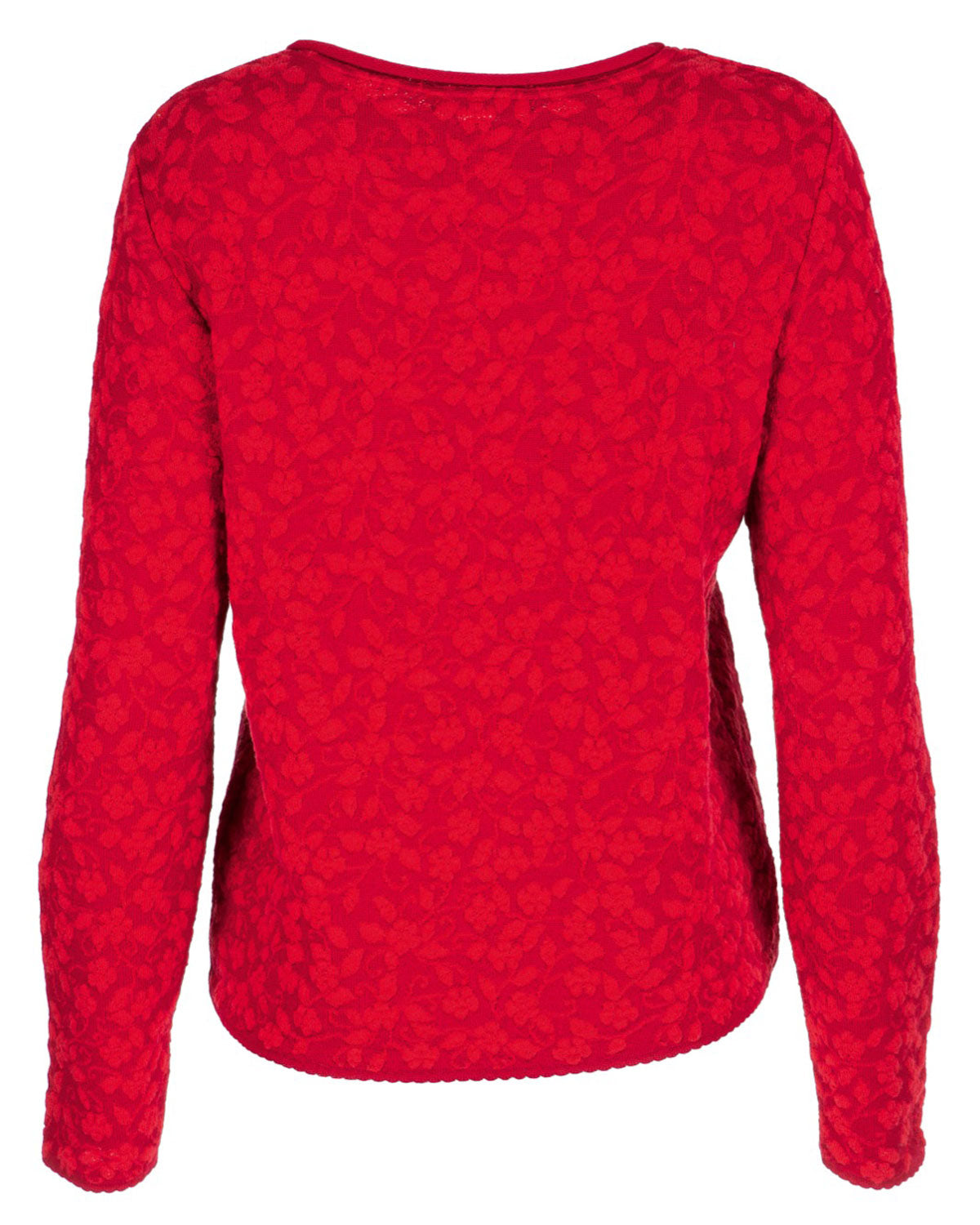 Jacquard-Pullover Cloqué Schurwolle (kbT-Merino) Baumwolle (Bio)