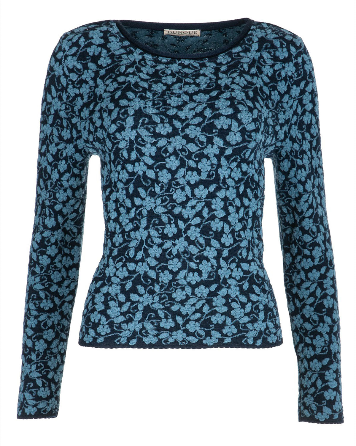 Jacquard-Pullover Cloqué Schurwolle (kbT-Merino) Baumwolle (Bio)