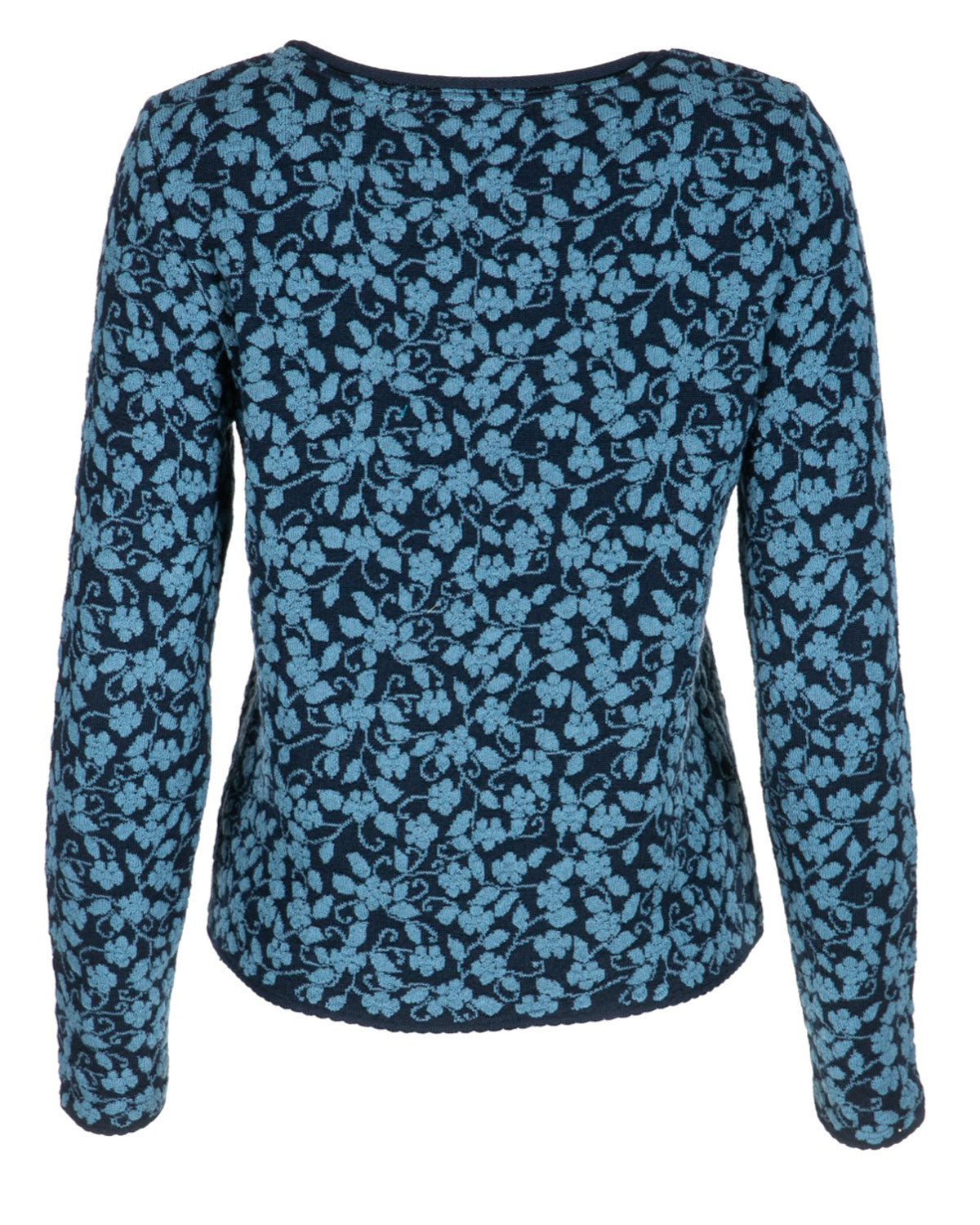 Jacquard-Pullover Cloqué Schurwolle (kbT-Merino) Baumwolle (Bio)