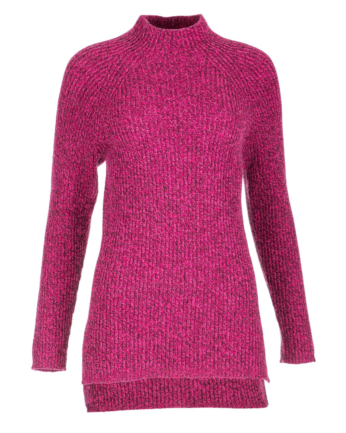 Dunque Damen Perlfang-Pullover mit Schlitz Wolle