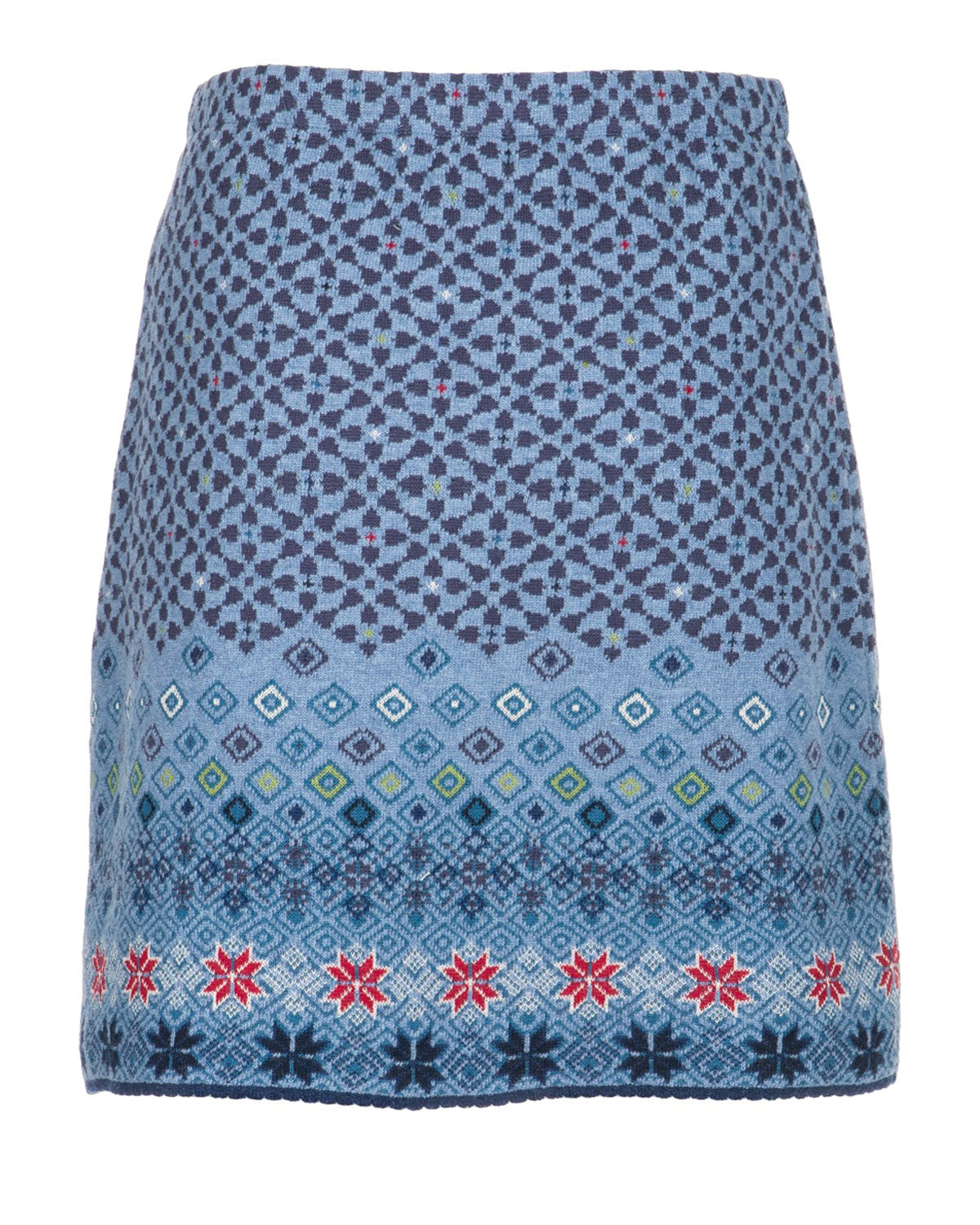 Damen Jacquard Rock Schurwolle Baumwolle (Bio)
