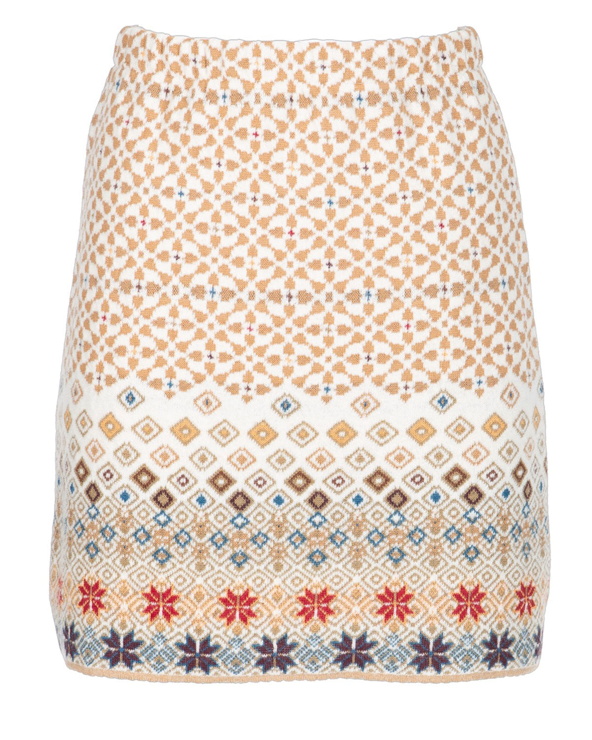 Damen Jacquard Rock Schurwolle Baumwolle (Bio)