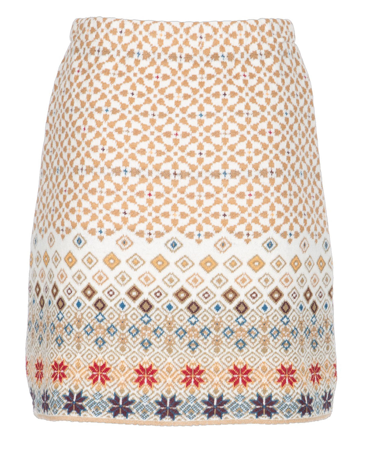 Damen Jacquard Rock Schurwolle Baumwolle (Bio)