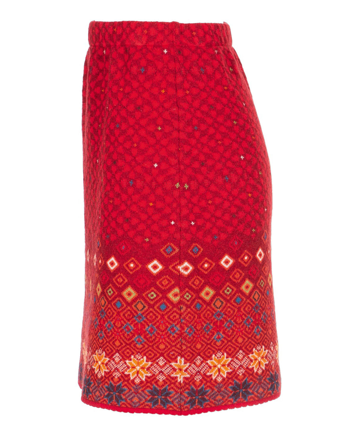 Damen Jacquard Rock Schurwolle Baumwolle (Bio)