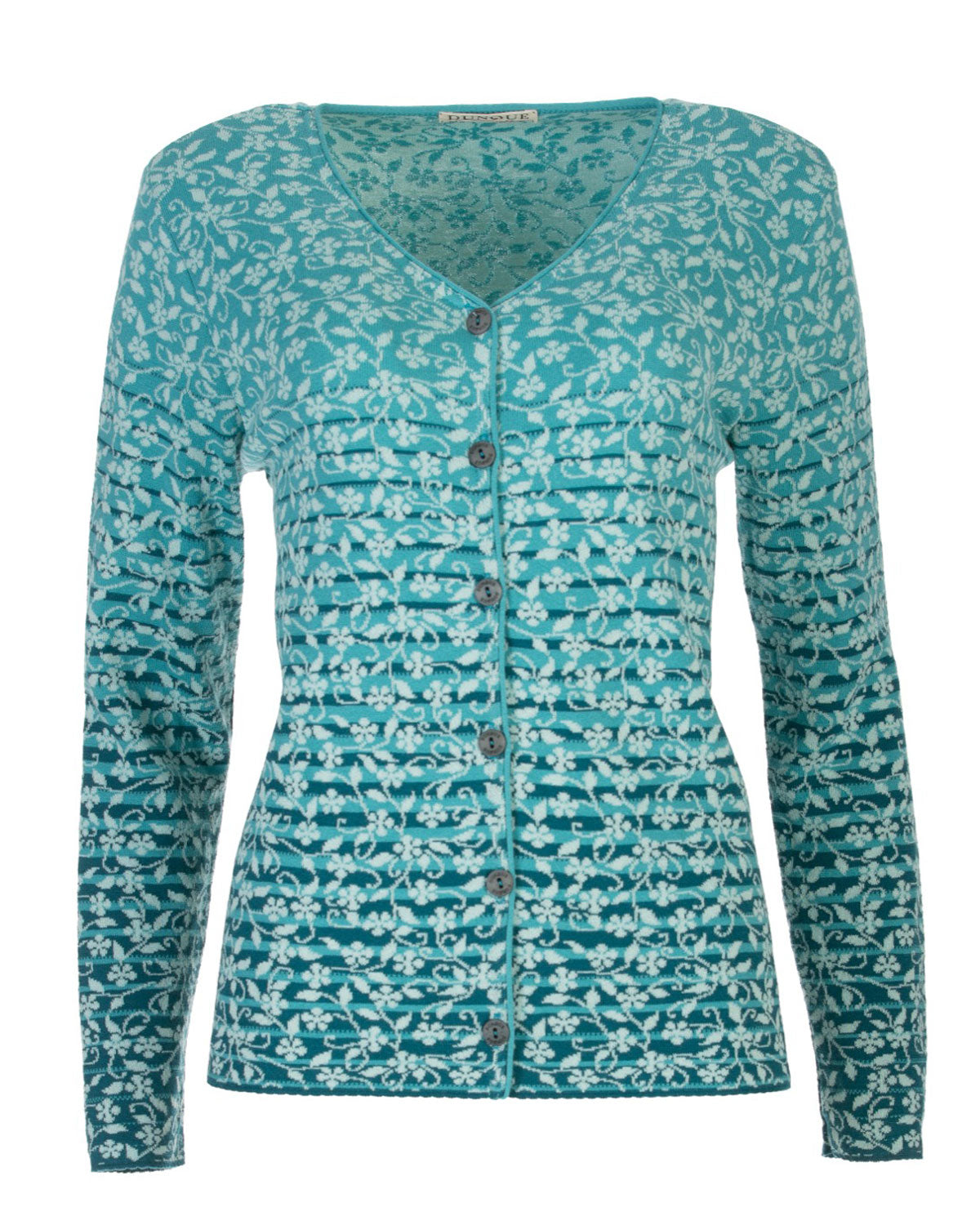 Dunque Damen Jacquard-Jacke Baumwolle Bio