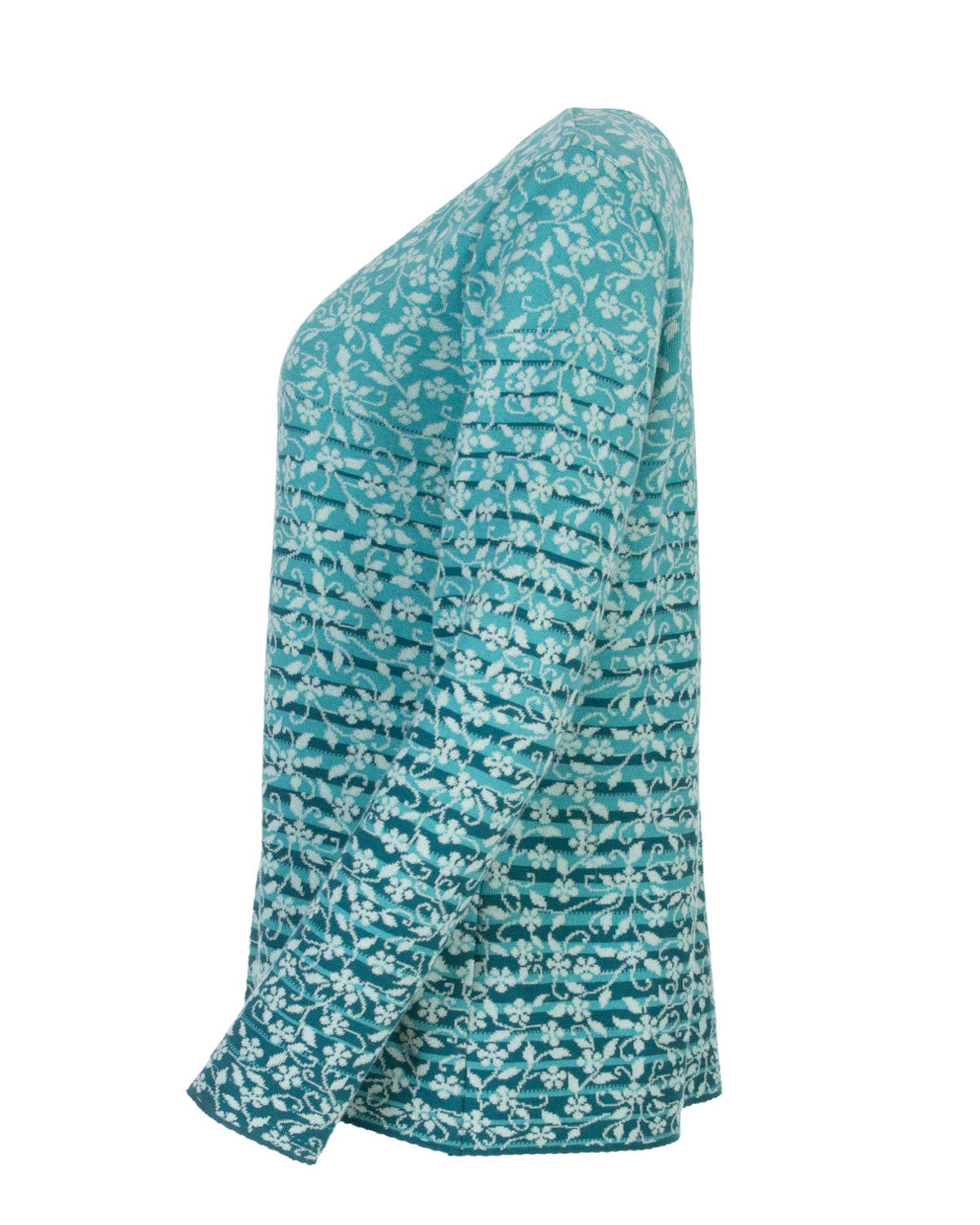 Dunque Damen Jacquard-Jacke Baumwolle Bio