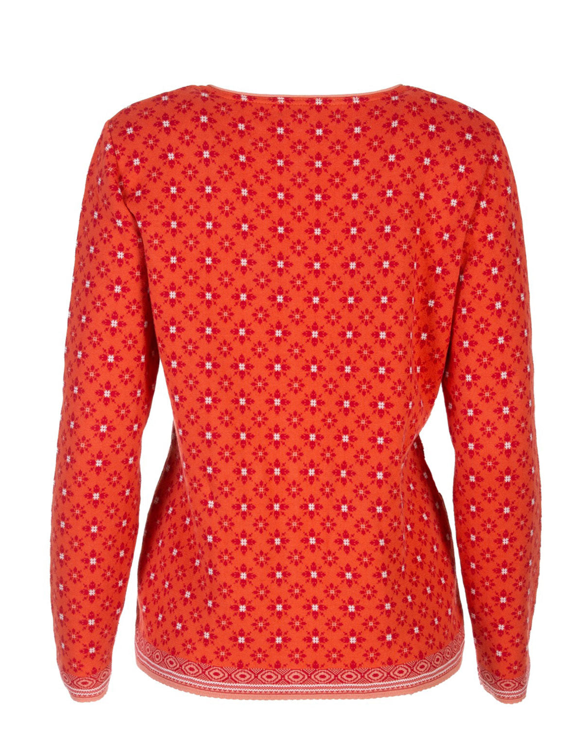 Dunque Damen Jacquard-Jacke Strick reiner Baumwolle Bio